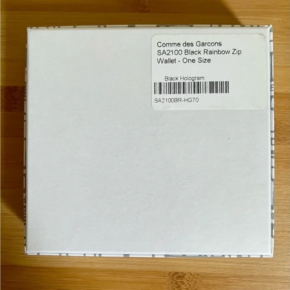 Comme des Garcons Square Bifold Full Zip Around Wallet in Black Hologram - Rare - Picture 9 of 15